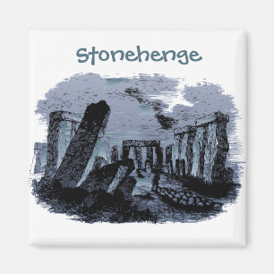 Reis  Stonehenge Portrait Custom Text Fridge Magneet