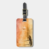 Reis Stoomstijl Bagage Label Gepersonaliseerd (Voorkant verticaal)
