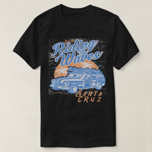Reis Surf Santa Cruz Cool Woodie Wagon Retro Vin T-shirt (Design voorkant)