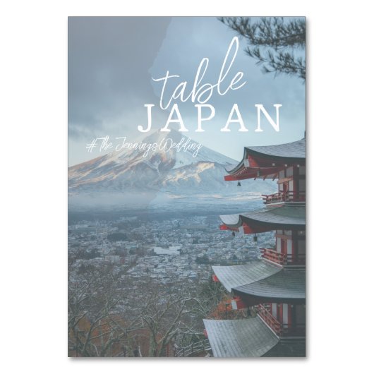Reis Tafel Naamkaartjes Kaart (Voorkant)