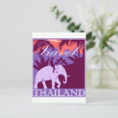 Reis Thailand witte olifant Briefkaart (Staand voorkant)