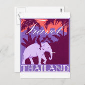 Reis Thailand witte olifant Briefkaart (Voorkant / Achterkant)