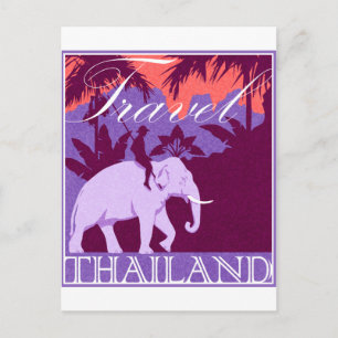 Reis Thailand witte olifant Briefkaart