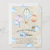 Reis Thema Baby Shower Uitnodiging (Voorkant)