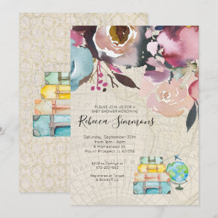 Reis Thema Baby Shower Uitnodiging