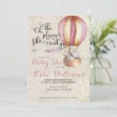 Reis Thema Baby Shower Uitnodiging (Staand voorkant)