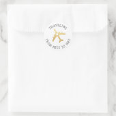 Reis thema bestemming bruidsfeest cadeautje label (Tas)