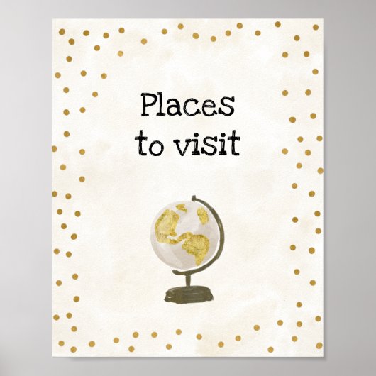 Reis thema Bruidsmeisjesfeest bord Poster (Voorkant)