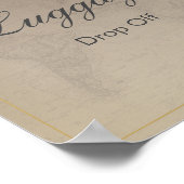 Reis thema bruiloft feest Bagage afgeven Poste Poster (Hoek)