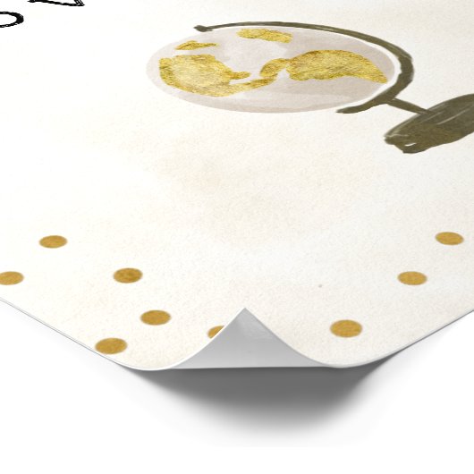 Reis thema Bruiloft feest teken Poster (Hoek)