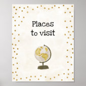 Reis thema Bruiloft feest teken Poster (Voorkant)