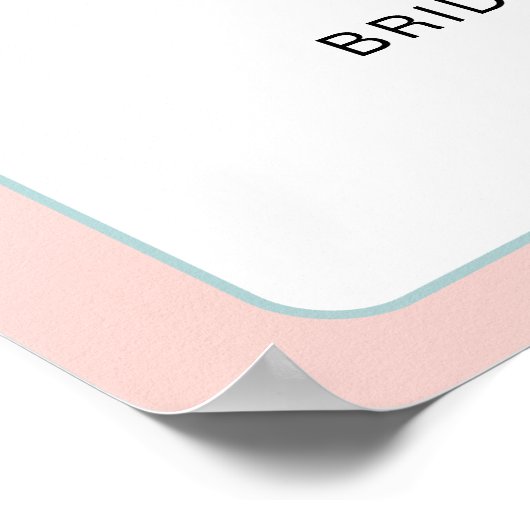 Reis Thema Miss to Mrs Bruidsfeest verwelkoming Poster (Hoek)