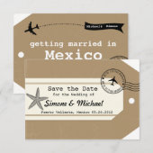 Reis Thema Sterrenzeester Bagage Label Save the Da Date (Voorkant / Achterkant)