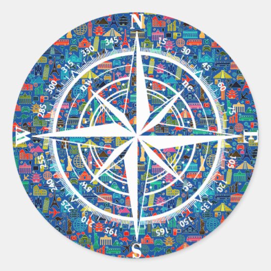 Reis thema Sticker (Voorkant)