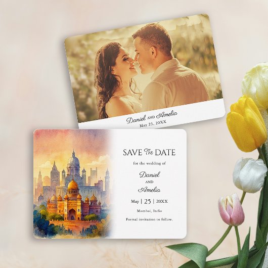 Reis Thema Trouwen Save The Date | Mumbai India