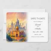 Reis Thema Trouwen Save The Date | Mumbai India (Voorkant)