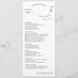 Reis Thema Trouwreceptie Diner Menu