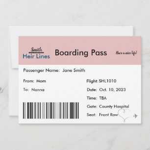 Reis-thema zwangerschapsaankondiging (neutraal) aankondiging