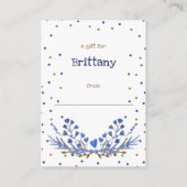 Reis themated display douche + cadeau label informatiekaartje (Achterkant)