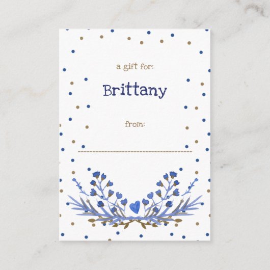 Reis themated display douche + cadeau label informatiekaartje (Achterkant)