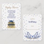 Reis themated display douche + cadeau label informatiekaartje (Voorkant / Achterkant)