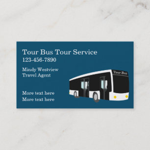 Reis Tour Bus Thema Reisagent Visitekaartje