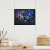 Reis/tragedie jester maskers schilderen poster (Keuken)