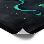 Reis/tragedie jester maskers schilderen poster (Hoek)