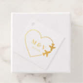 Reis Trouw Twee Vliegtuigen maken Hart Modern Bedankjes Labels (Met doos)