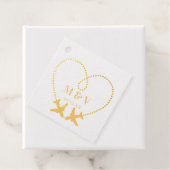 Reis Trouw Twee Vliegtuigen maken Hart Modern Bedankjes Labels (Met doos)