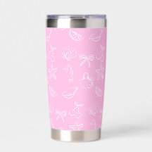 Reis tumbler met Mooie Coquette Strikjes en Kersen