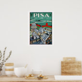  reis uit de jaren 20 Pisa Italiaans Poster (Keuken)