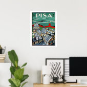  reis uit de jaren 20 Pisa Italiaans Poster (Thuiskantoor)
