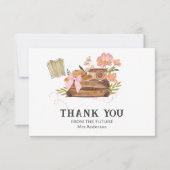 Reis uit het verleden Miss naar mevrouw reizen Bru Bedankkaart (Voorkant)