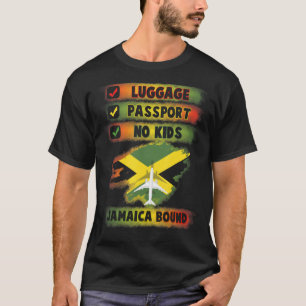 Reis vakantie naar Jamaica gebonden bagage paspoor T-shirt