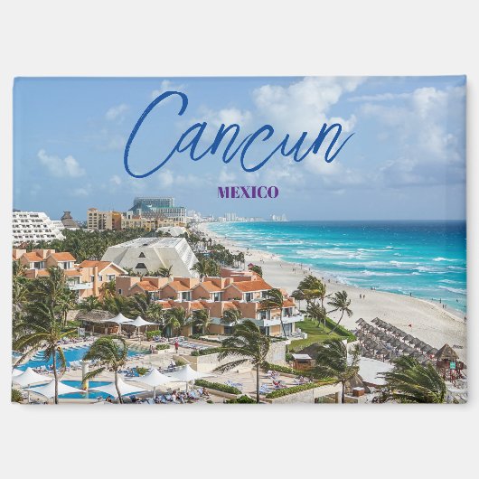 Reis Vakantie Souvenir Cancun Mexico Magneet (Voorkant)