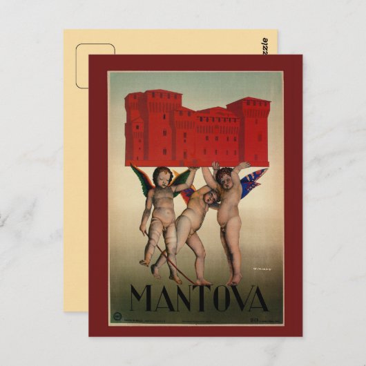  reis van 1920: Mantova Briefkaart (Voorkant / Achterkant)