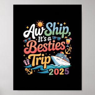 Reis van beste vriendinnen cruise vriend vakantie poster
