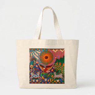Reis van Boho van de Kunst van Mexico van Oaxaca Grote Tote Bag
