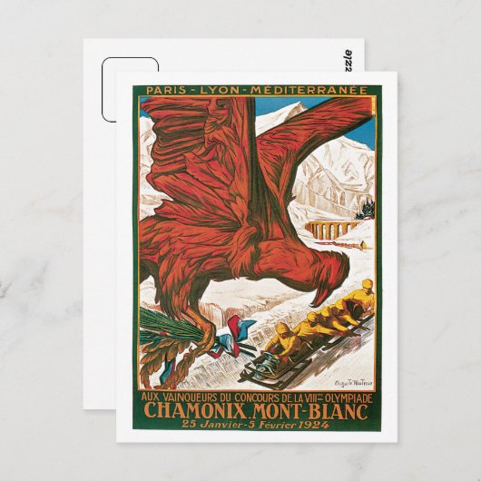  reis van Chamonix Mont-Blanc en Briefkaart (Voorkant / Achterkant)