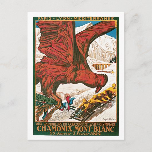 reis van Chamonix Mont-Blanc en Briefkaart (Voorkant)