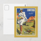  reis van de Italiaanse Alpen Cortina zomer Briefkaart (Voorkant / Achterkant)