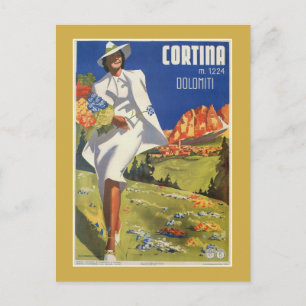  reis van de Italiaanse Alpen Cortina zomer Briefkaart