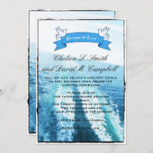 Reis van de Liefde|Bruiloft op Cruiseschip/Bestemm Kaart (Voorkant / Achterkant)