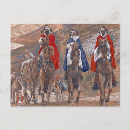 Reis van de Magi. Fijne Kunst Kerstmis Feestdagenkaart (Voorkant)