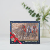Reis van de Magi. Fijne Kunst Kerstmis Feestdagenkaart (Staand voorkant)