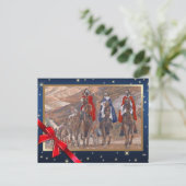 Reis van de Magi. Fijne Kunst Kerstmis Feestdagenkaart (Staand voorkant)