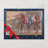 Reis van de Magi. Fijne Kunst Kerstmis Feestdagenkaart (Voorkant)