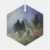 Reis van de Magi Glas Ornament (Achterkant)