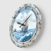 Reis van de Tijd - Porthole Sailboat Grote Klok (Hoek)